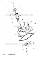 MOTOR, TAPA DE LA VÁLVULA