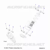 SUSPENSION, MONTAJE DE DESCARGA, REAR SUSP.