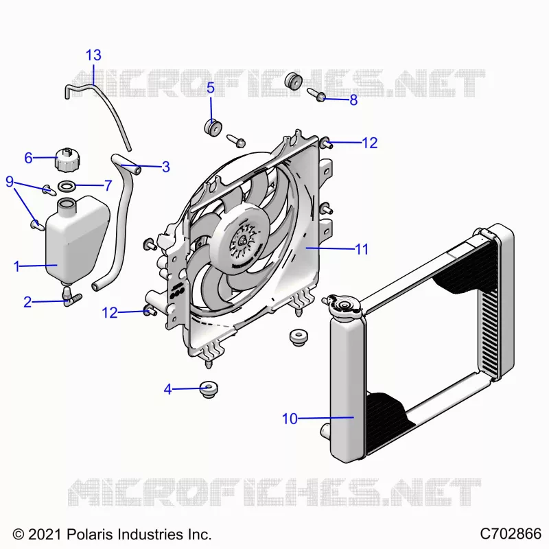 ENGINE, SISTEMA DE REFRIGERACIÃ“N, RADIATOR, FAN & OVERFLOW BOTTLE