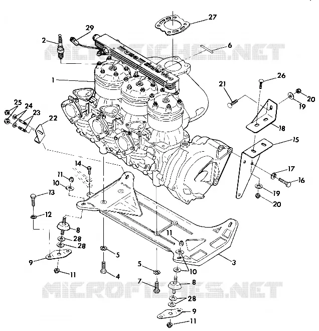 MONTAJE DEL MOTOR SL 650/B924058 (4922922292011A)