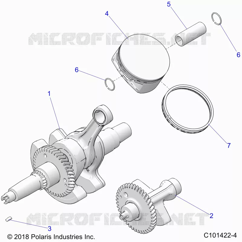 ENGINE, CIGUEÑAL, PISTON AND BALANCE SHAFT