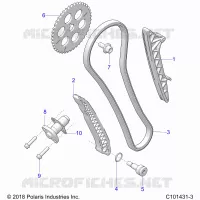 LA CADENA DE LEVAS AND TENSIONER