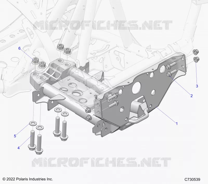 CHASIS, MOUNTING, FRONT GEARCASE