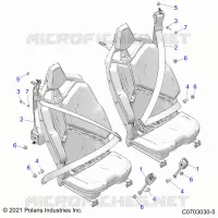 ASIENTO BELT MOUNTING, REAR, STANDARD