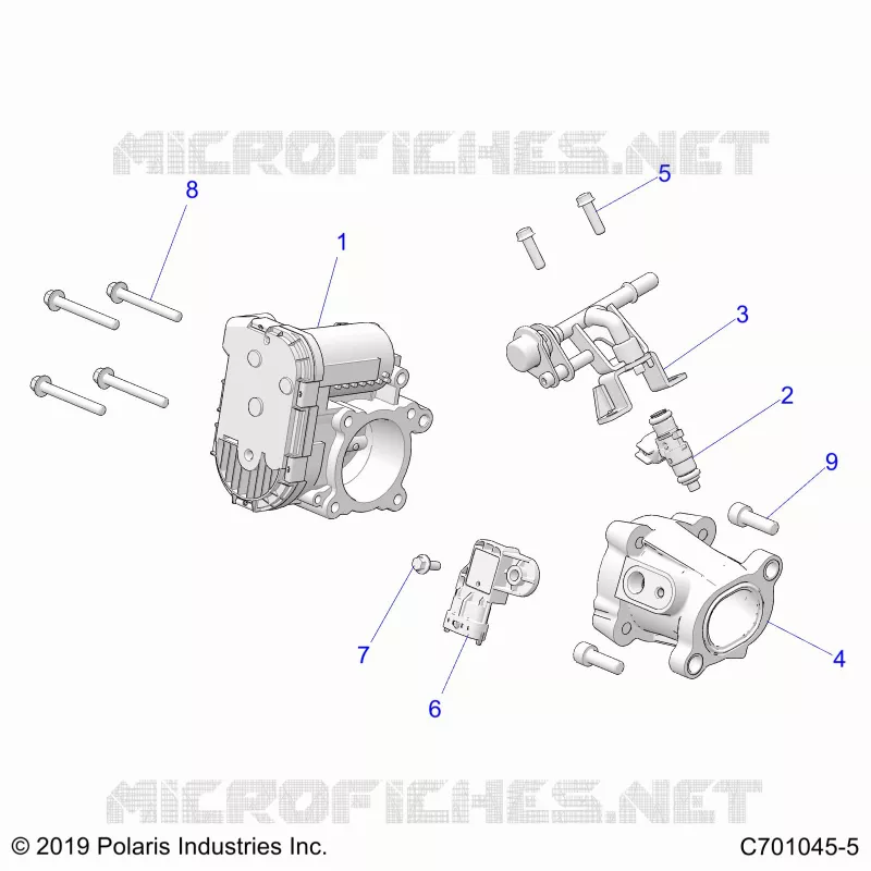 ENGINE, CUERPO DE MARIPOSA AND FUEL RAIL