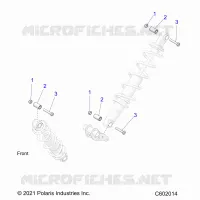 SUSPENSION, MONTAJE DE DESCARGA, REAR SUSP.