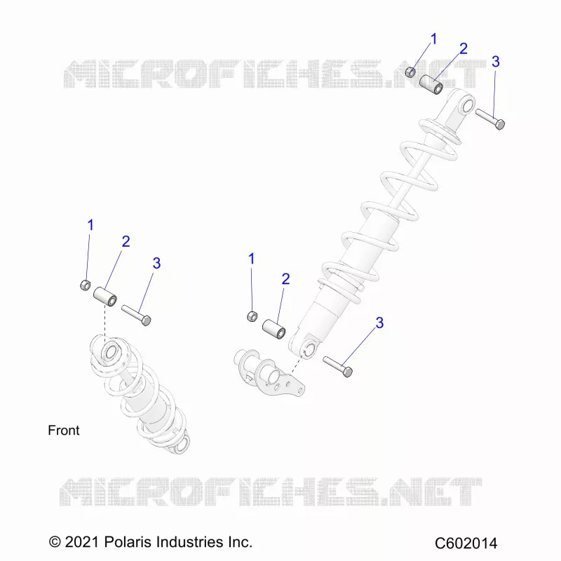 SUSPENSION, MONTAJE DE DESCARGA, REAR SUSP.