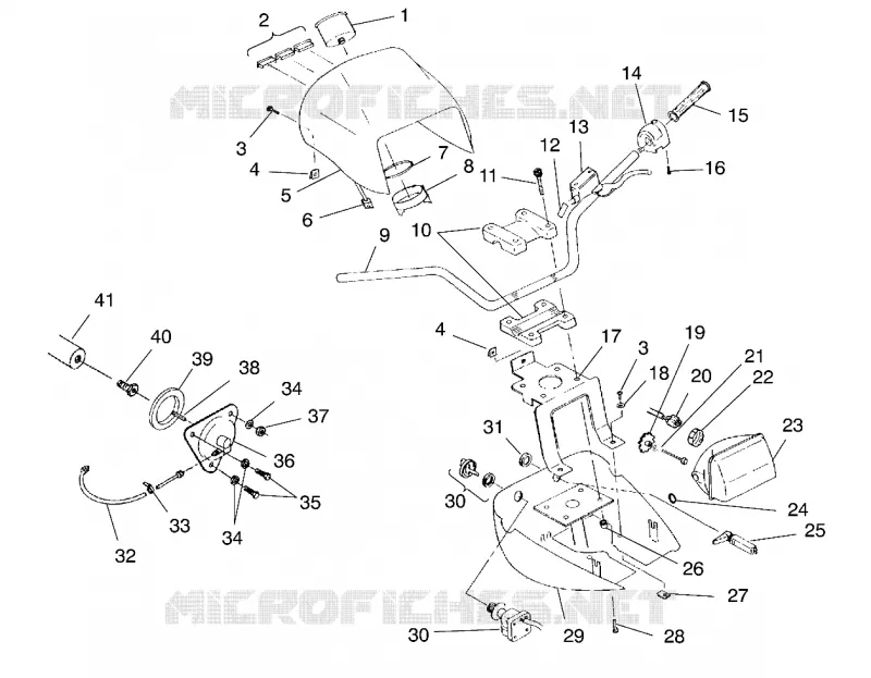 MANILLAR y la linterna POD ASSEMBLY XPLORER 4X4 W959140 (4930223022B011)