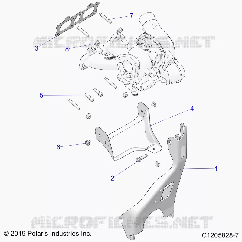 ENGINE, TURBO CHARGER MOUNTING