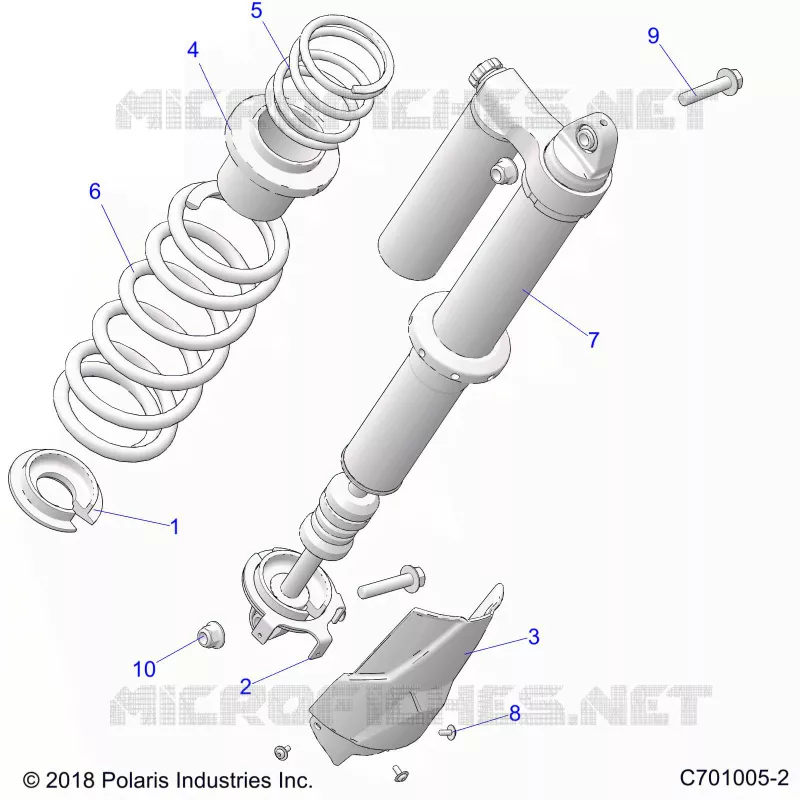 SUSPENSION, REAR MONTAJE DE DESCARGA