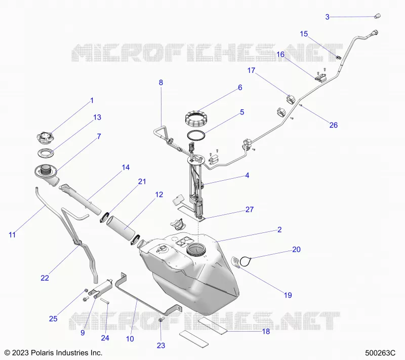 SISTEMA DE COMBUSTIBLE, FUEL TANK ASM.