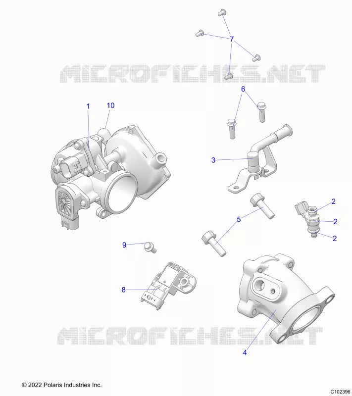 ENGINE, CUERPO DE MARIPOSA AND FUEL RAIL