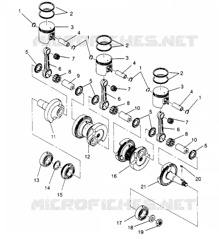 PISTÓN Y CIGÜEÑAL XLT RMK 0960956, XLT SKS 0960556 AND EUROPEAN XLT SKS (4931813181C011)