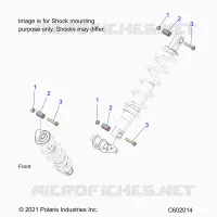 SUSPENSION, MONTAJE DE DESCARGA, REAR SUSP.