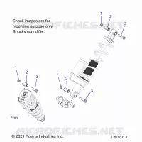 SUSPENSION, MONTAJE DE DESCARGA, REAR SUSP.
