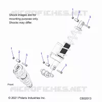 SUSPENSION, MONTAJE DE DESCARGA, REAR SUSP.