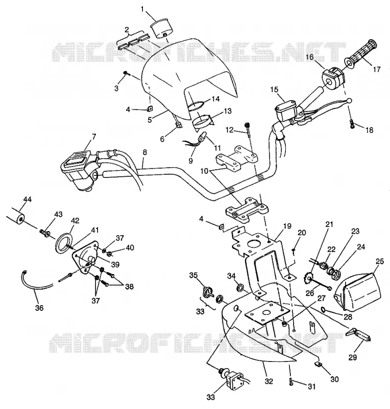 MANILLAR y la linterna POD (400L) XPRESS 400L W97CA38C (4939603960B011)