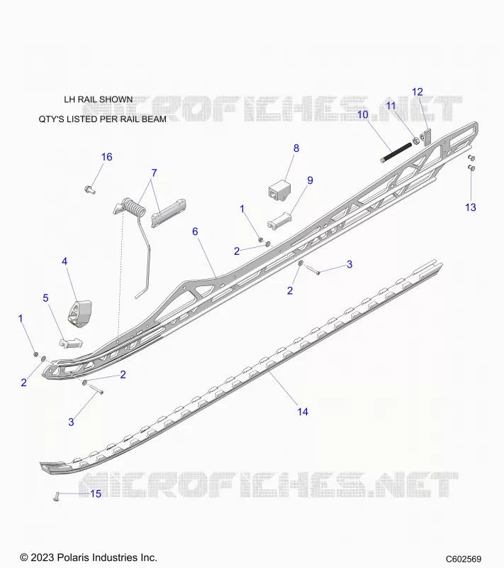 SUSPENSION, RAIL BEAM ASM, LH/RH