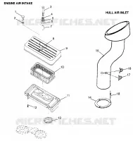 TOMA DE AIRE/CASCO DE ENTRADA DE AIRE (Intl. SL 700/Intl. DELUXE) Intl. SL 700 I (4940874087B010)