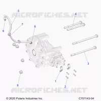 TREN, GEARCASE, REAR, MOUNTING