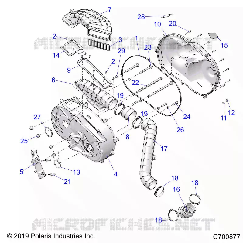 TREN, CLUTCH COVER AND DUCTING