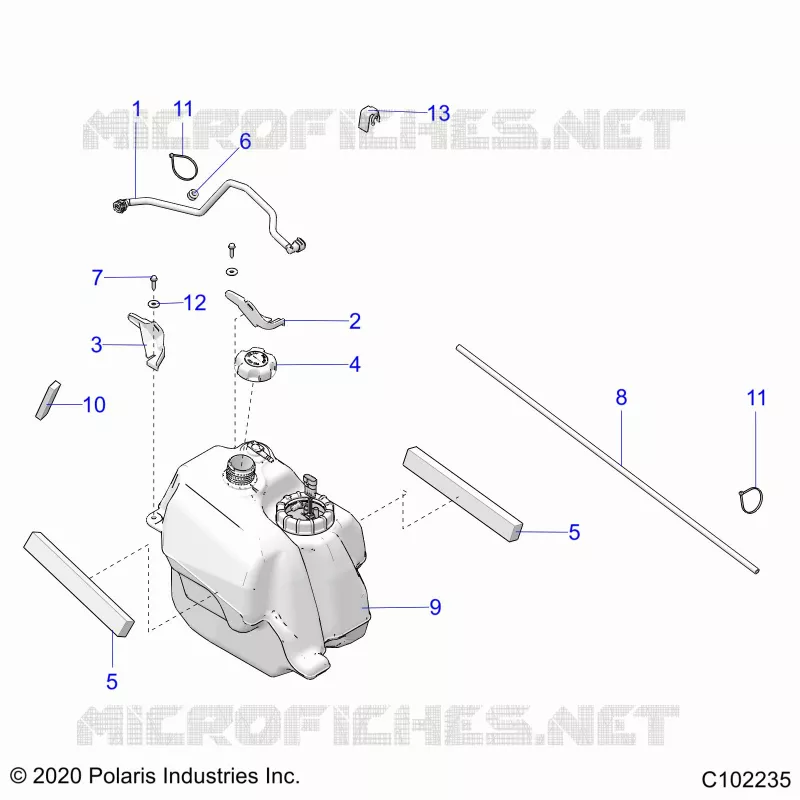 SISTEMA DE COMBUSTIBLE, FUEL TANK ASM.