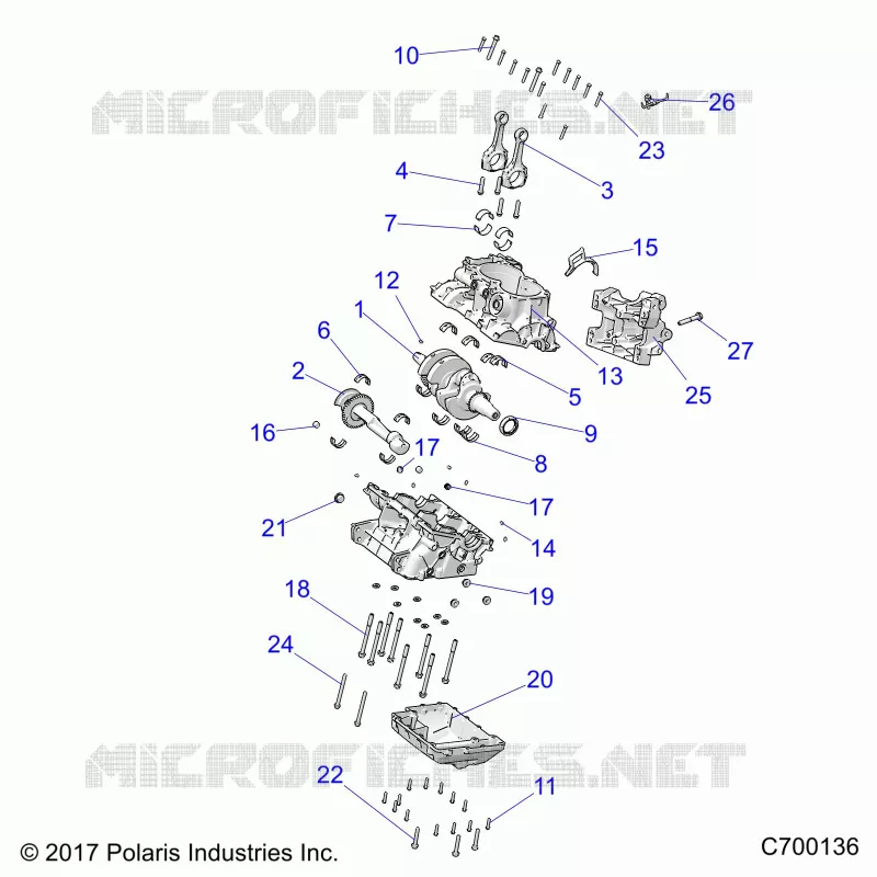 ENGINE, CRANKCASE AND CIGUEÑAL