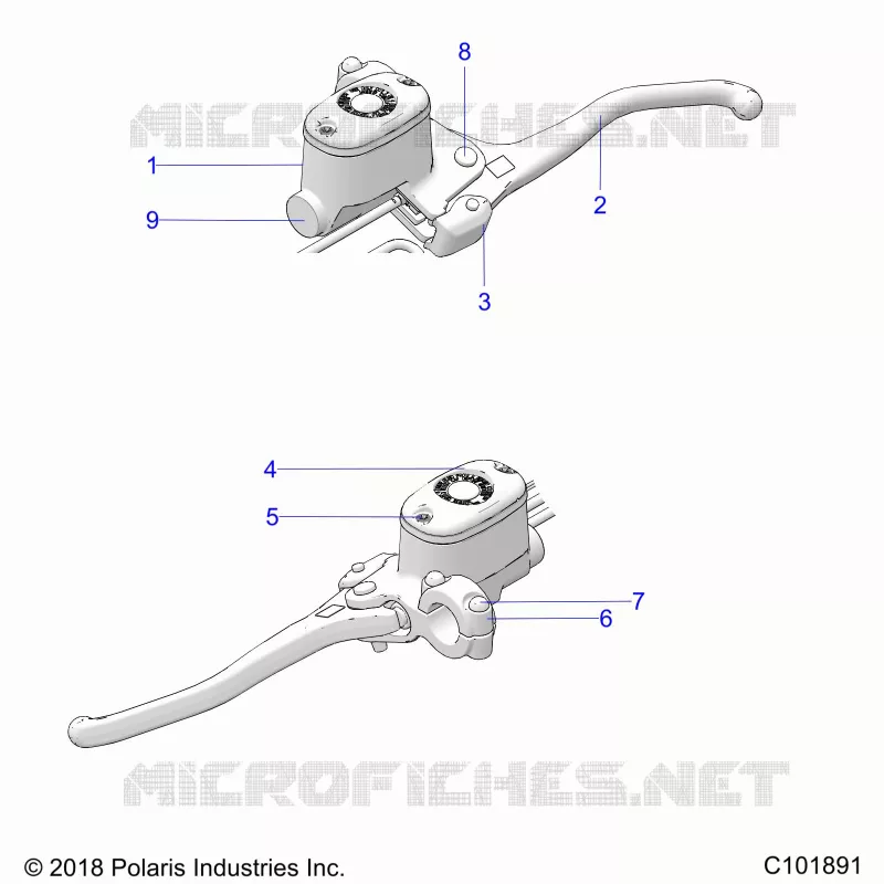 BRAKES, FRONT BRAKE LEVER AND CILINDRO MAESTRO