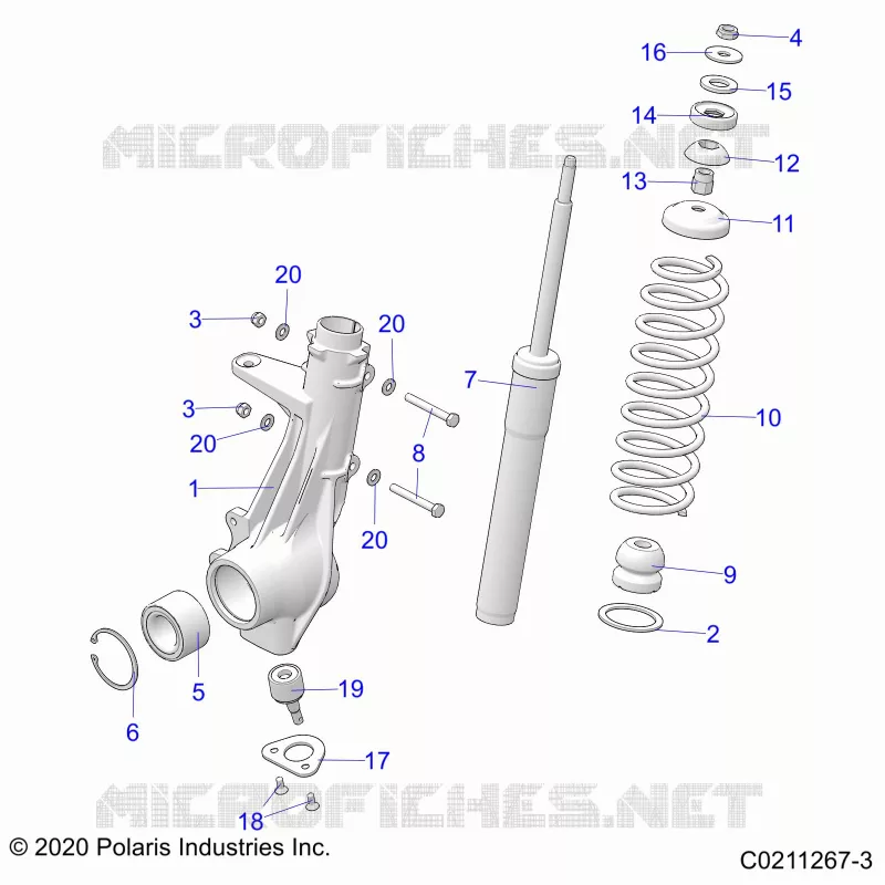 SUSPENSION, PUNTAL DELANTERO