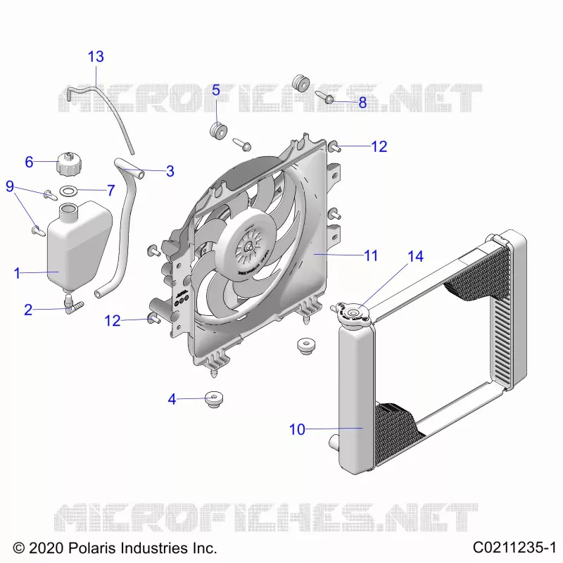 ENGINE, SISTEMA DE REFRIGERACIÃ“N, RADIATOR, FAN & OVERFLOW BOTTLE