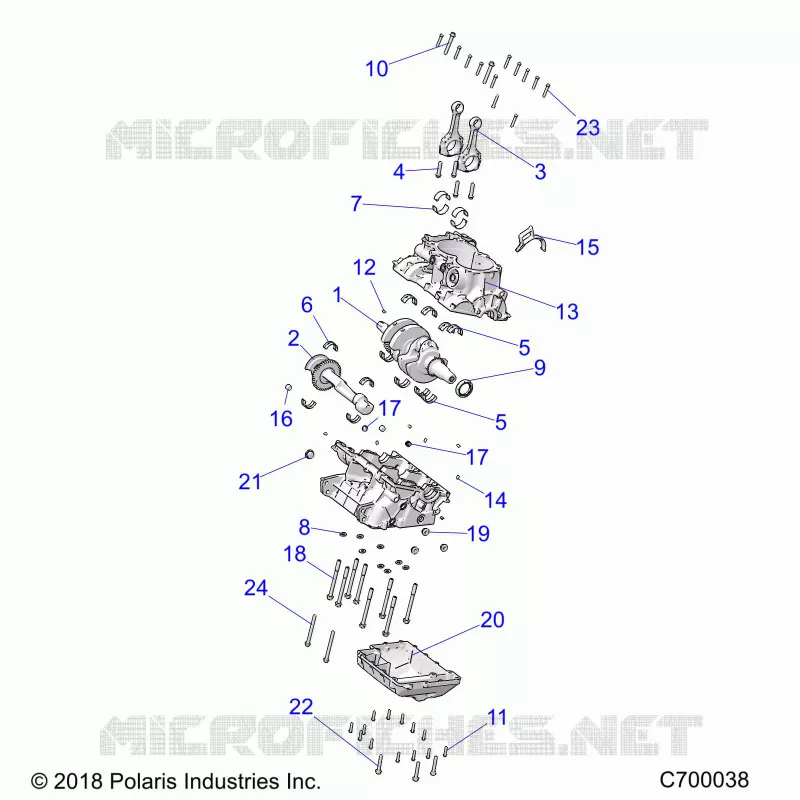 ENGINE, CRANKCASE AND CIGUEÑAL