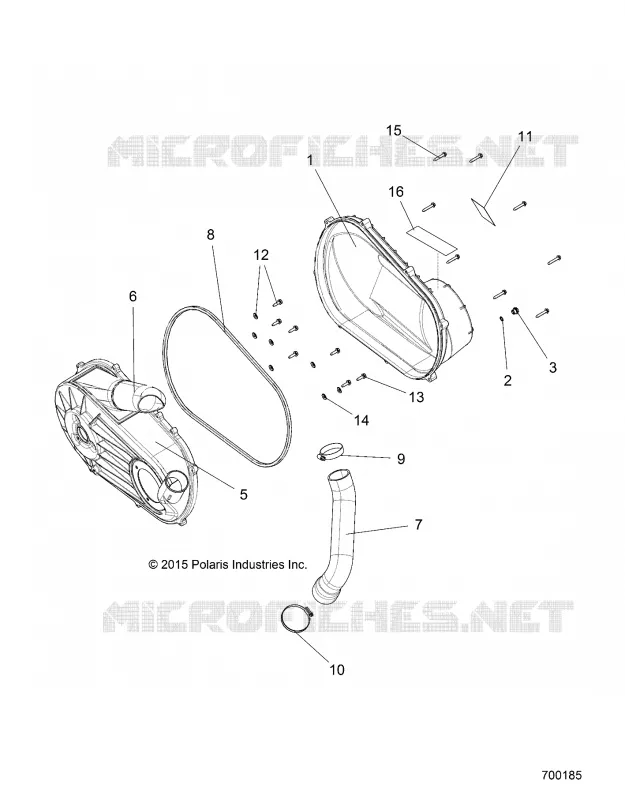 DRIVE TRAIN, TAPA DEL EMBRAGUE AND DUCTING