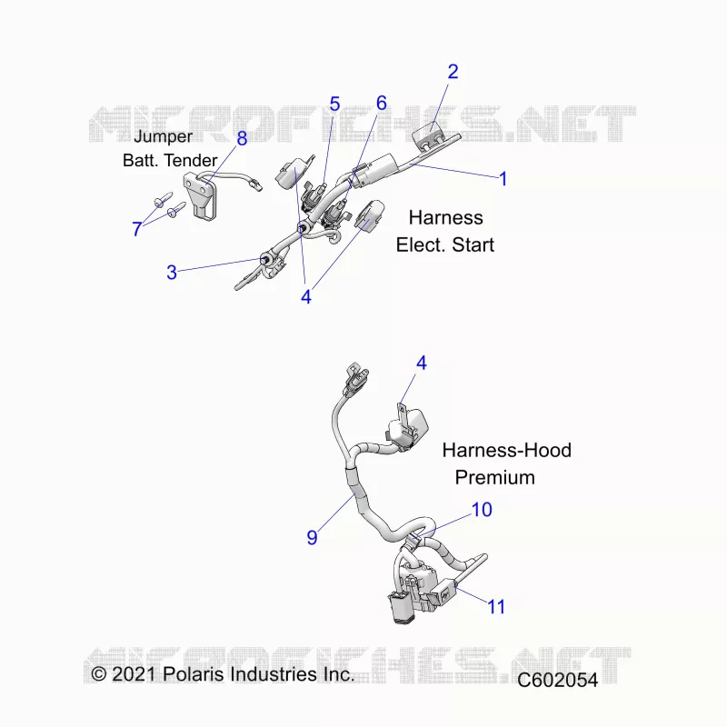 ELECTRICA, WIRE HARNESS, HOOD, ELEC. START
