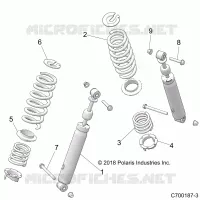 SUSPENSION, REAR MONTAJE DE DESCARGA