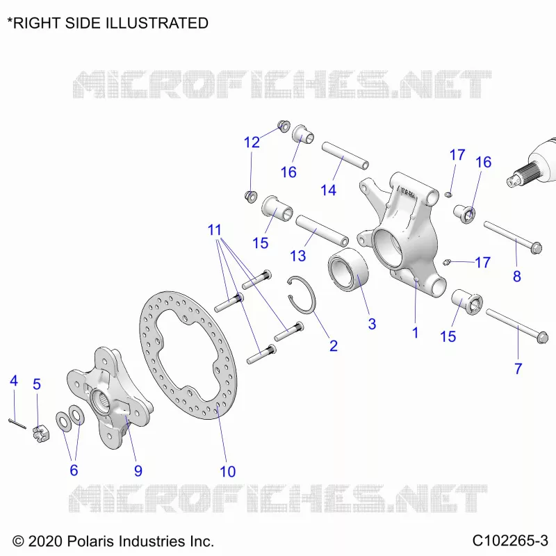 SUSPENSION TRASERA HUBS, CARRIER AND BRAKE DISC
