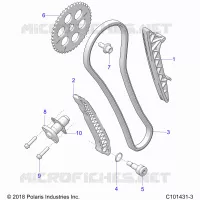 LA CADENA DE LEVAS AND TENSIONER