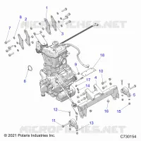 ENGINE, TRANSMISIÃ“N MOUNTING &amp; LONG BLOCK- R24MAU57B4/Z4/B9/Z9 (C730154)