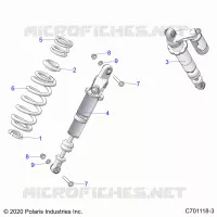 SUSPENSION, REAR MONTAJE DE DESCARGA