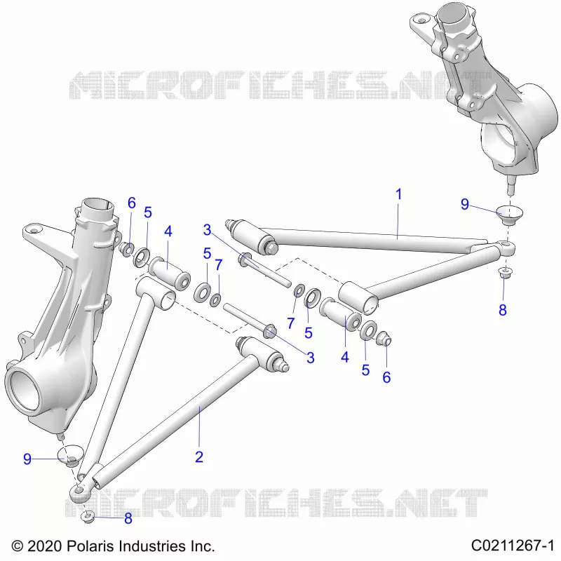SUSPENSION, A-ARM AND PUNTAL MOUNTING