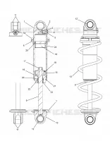 SUSPENSION, CHOQUE, FRONT TRACK (BLACK COIL OVER) (INTLY ONLY)