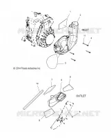 MOTOR, AIR INLET and OUTLET DUCTS