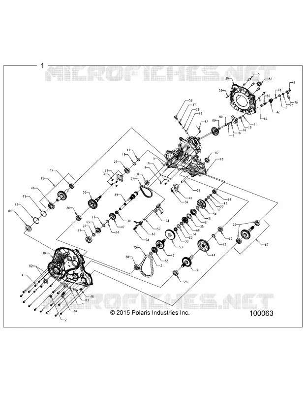 DRIVE TRAIN, PRINCIPAL GEARCASE