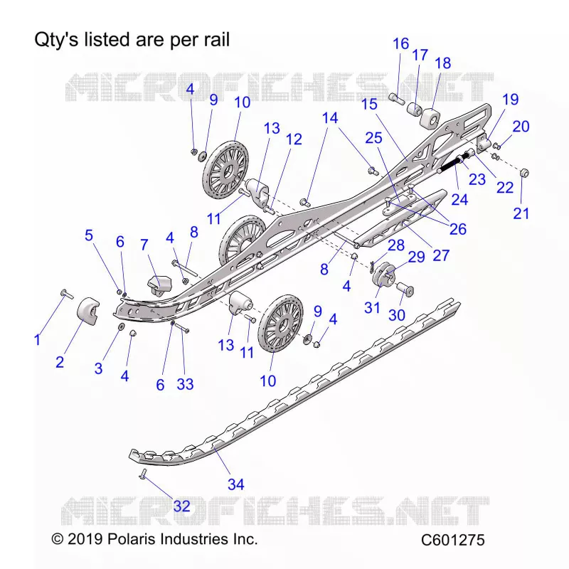 SUSPENSION, RAIL BEAM, LH/RH