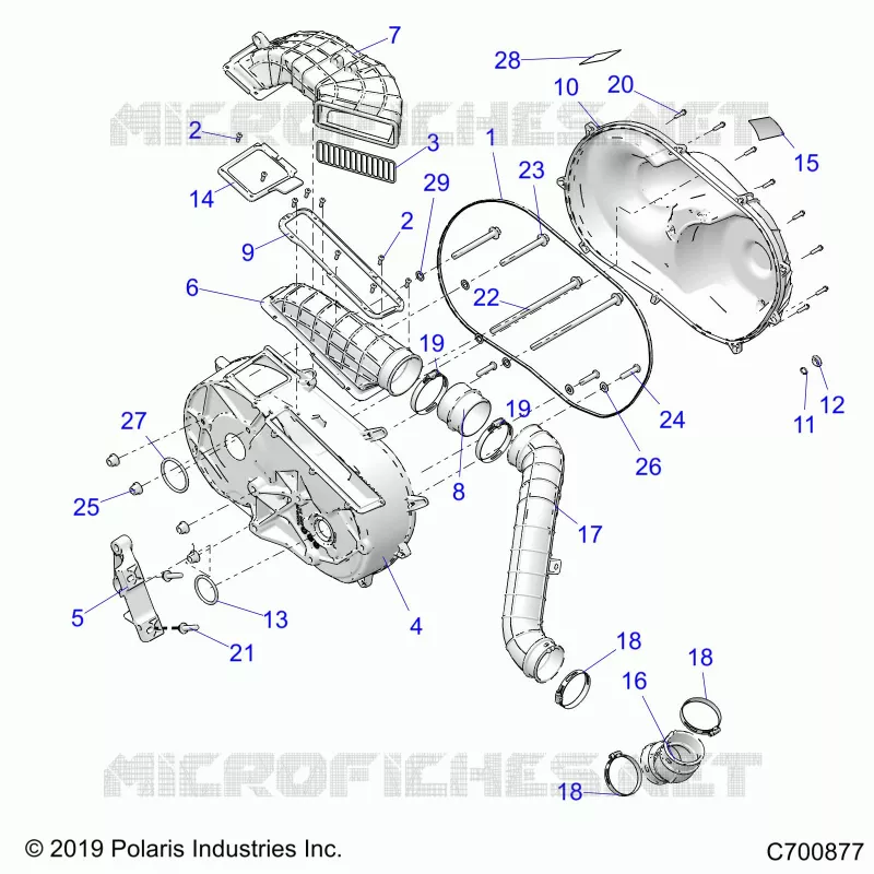 TREN, CLUTCH COVER AND DUCTING