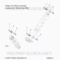 SUSPENSION, MONTAJE DE DESCARGA, REAR SUSP.