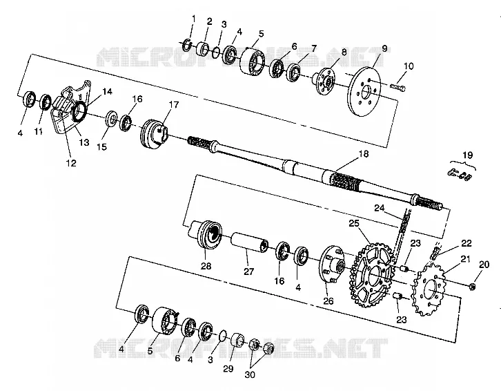 Conjunto de accionamiento MEDIO 6X6 350L S938739 (4924362436024A)