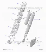 SUSPENSION, REAR MONTAJE DE DESCARGA, STANDARD/PREMIUM