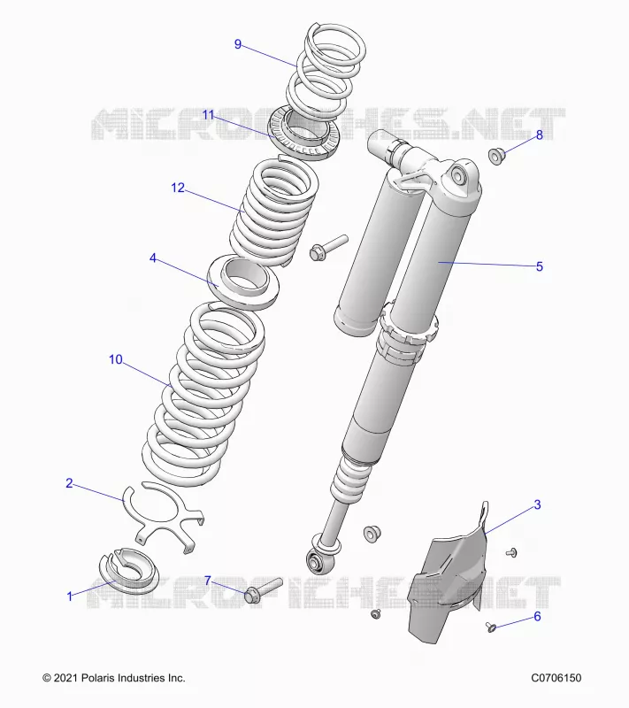 SUSPENSION, REAR MONTAJE DE DESCARGA, STANDARD/PREMIUM