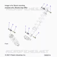 SUSPENSION, MONTAJE DE DESCARGA, REAR SUSP.