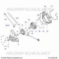 ENGINE, STATOR COVER AND VOLANTE